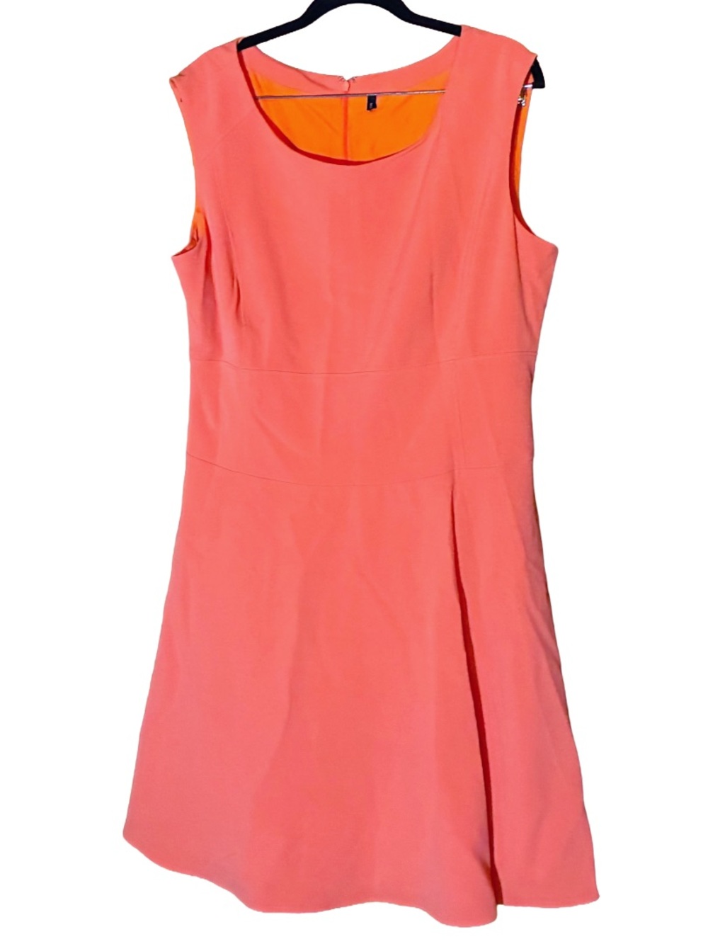 Dress Kohls Andrew Marc New York Midi Peach Pink A-line Spring Summer Preppy